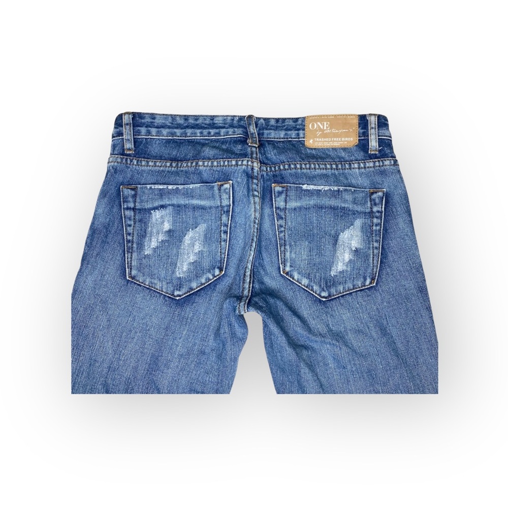 One Teaspoon ☻︎ Trashed Freebirds Skinny Ankle Skinny Zip Jeans ☻︎ Cobain ☻︎ 26 - Picture 10 of 16